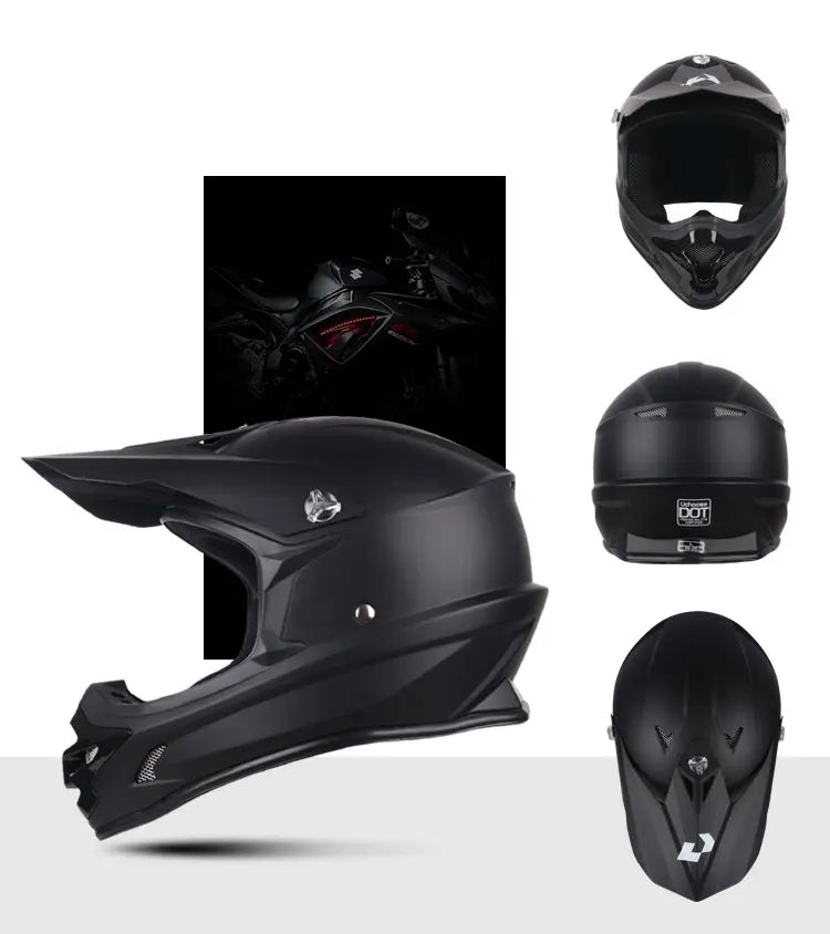 DOT Helmets Motocross Kask Cross Downhill Soporte Casco Off Road Helmet Racing Classic Motorcycle Original Enduro Goggles