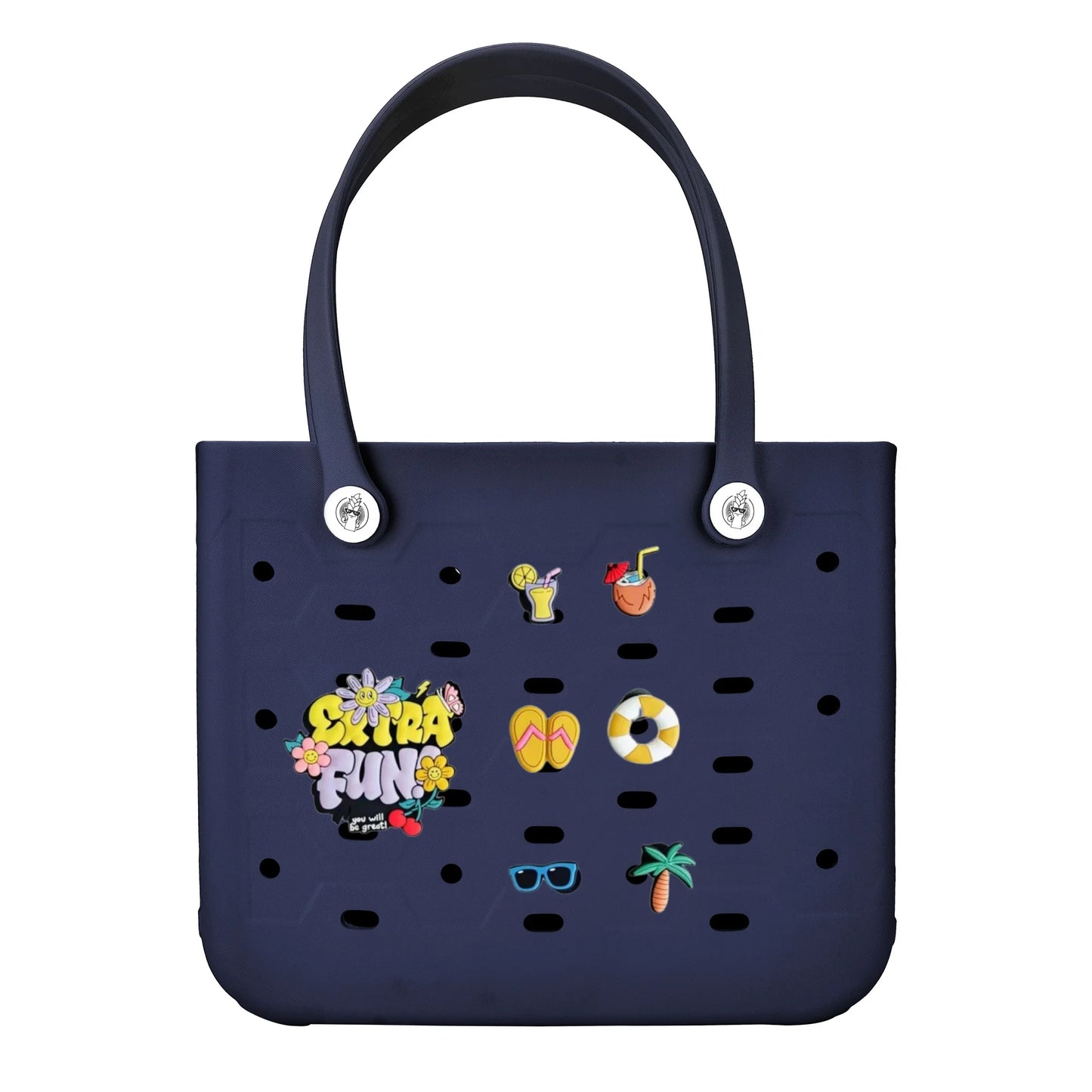 L Large Beach Bag EVA Rubber Waterproof Beach Travel Picnic Storage Basket Women's Shopping Handbag Hemp Bag Jelly Tote Bag