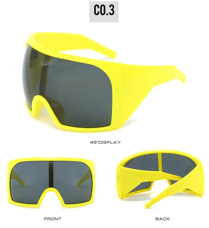 Oversized Sunglasses Men Wrap Anti Wind Personal Large Shades Futuristic Fashion Future Shield Uv400 Cycling Motorcycle