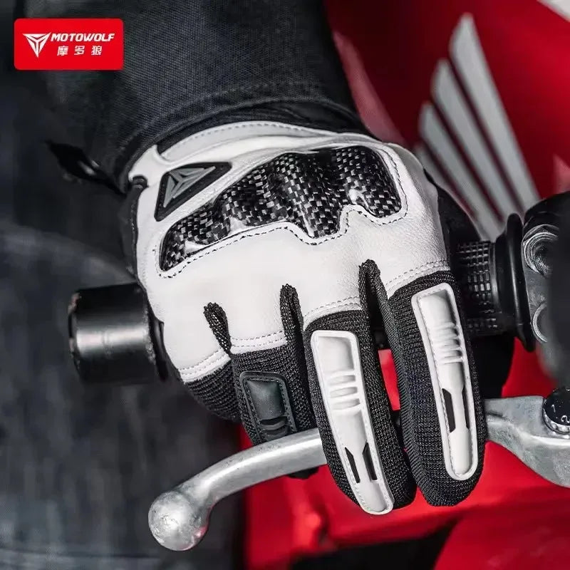 MOTOWOLF Motorcyclist Man Racing Sports Gloves Accessories Windproof Resistant All-Weather Motorcycle Gear Luvas for Men/Women