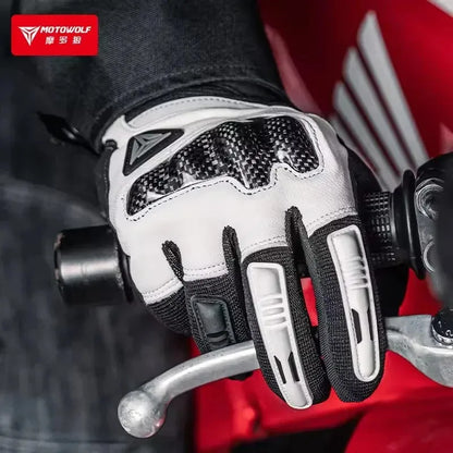 MOTOWOLF Motorcyclist Man Racing Sports Gloves Accessories Windproof Resistant All-Weather Motorcycle Gear Luvas for Men/Women