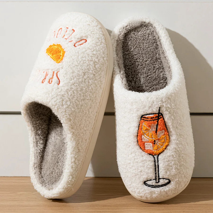 Women's Slippers Aperol Spritz Spritz O'Clock Cozy Comfy Fluffy Slippers Party Bridal Shower Mom Daughter Gift For Girl