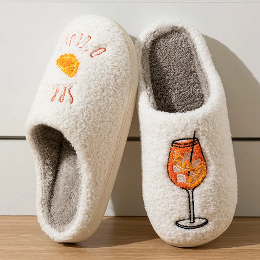 Women's Slippers Aperol Spritz Spritz O'Clock Cozy Comfy Fluffy Slippers Party Bridal Shower Mom Daughter Gift For Girl