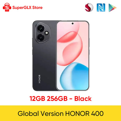 New HONOR 400 5G Smartphone Global Version Snapdragon 7 Gen 3 6.55" AMOLED Display 200MP Dual Camera 6000mAh 80W SuperCharge NFC