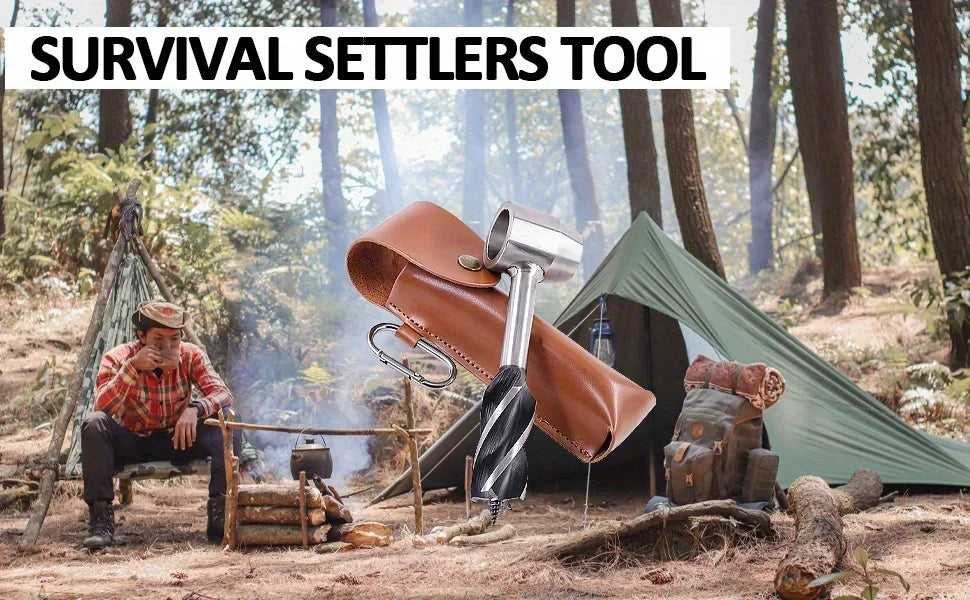 Sports Jungle Crafts Camping Bushcraft Accessories Auger Wrench Outdoor Survival Hand Drill Survival Gear Tool