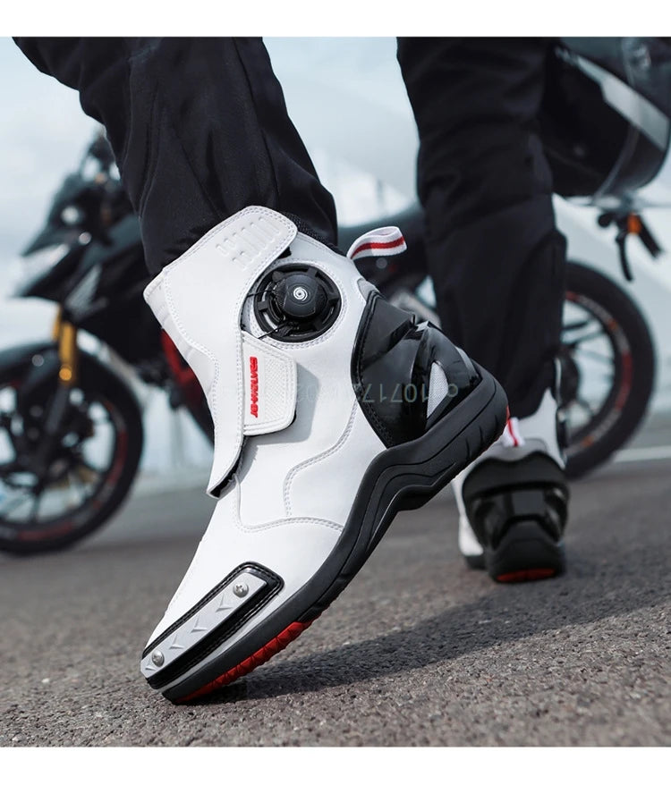 Motorcycle Boots Racing Off-road Shoes Breathable Non-slip High-top Motorcycle Professional Waterproof Mountain Bike Boots