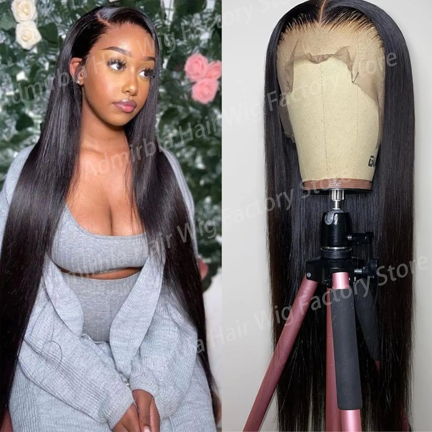 13x6 Bone Straight Hd Transparent 13x4 Lace Front Human Hair Wig 30 40 Inch For Women Pre Plucked With Baby Hair Lace Front Wigs