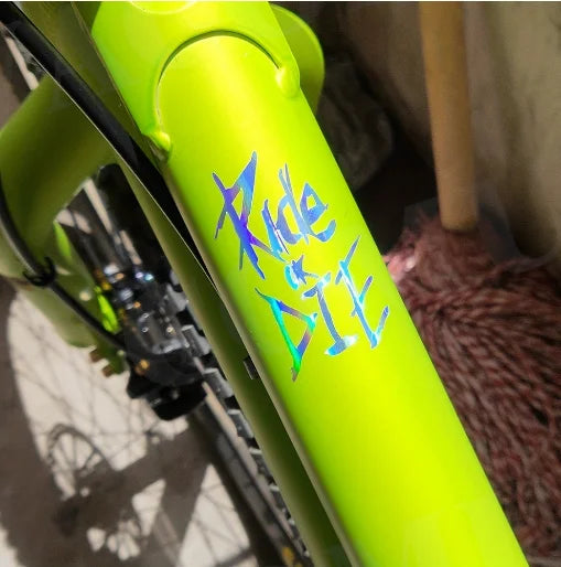 1PC/set Bike Frame Stickers Ride Or Die Top Tube Decals For MTB Bicycle Decorative Frame Bike Car Auto Motorcycle Accessories