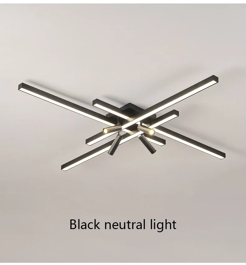 Modern Minimalist Living Room Ceiling Lights Bedroom Long Line lamps LED Chandelier Hall Bedroom Indoor Lighting Decoration