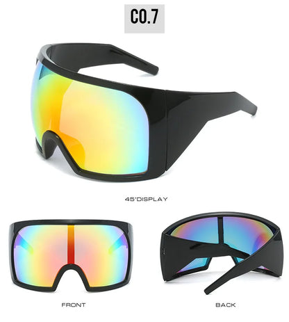 Oversized Sunglasses Men Wrap Anti Wind Personal Large Shades Futuristic Fashion Future Shield Uv400 Cycling Motorcycle