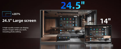 SIBOLAN 24.5 inch Portable Monitor 165Hz 2.5K 100sRGB UHD Large Gaming Screen HDMI USB C VESA Port for Laptop Mini PC Desktop