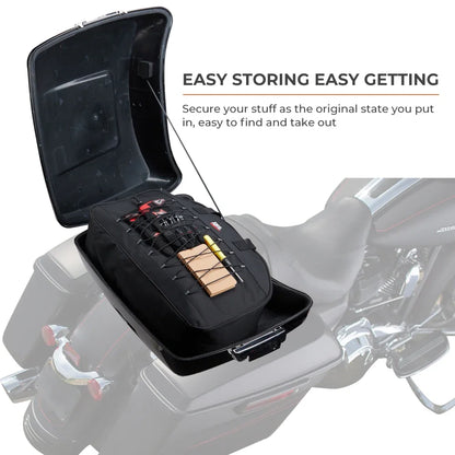 KEMITOUR Tour Pack Organizer Travel-Paks Soft Liner Luggage Bag for Street Glide Electra Glide Road Glide Road King Touring Bags