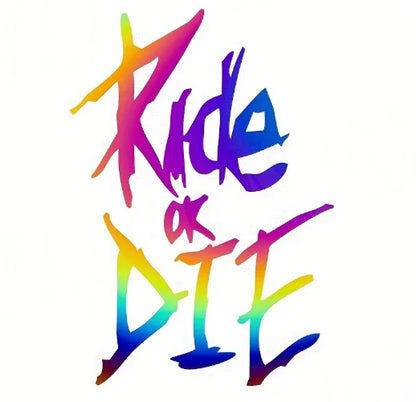 1PC/set Bike Frame Stickers Ride Or Die Top Tube Decals For MTB Bicycle Decorative Frame Bike Car Auto Motorcycle Accessories