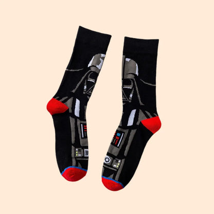 1 pair Autumn Winter Anime Socks Movie Women socks Master Yoda R2-D2 Cosplay Socks Wookiee Jedi Knight Novelty Men's Socks 37-45