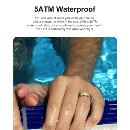 Uhoofit R10 Smart Ring with Charging Case Men Women Health Heart Rate Sleep Monitor IP68 & 5ATM Waterproof Multi-sport Mode