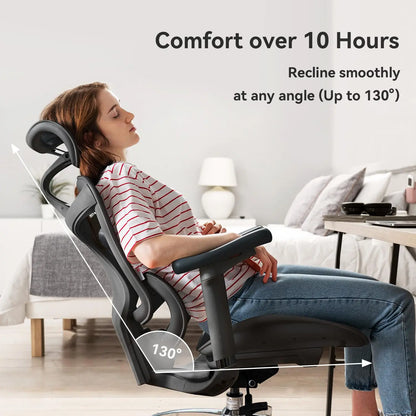 Doro C300 Ergonomic Office Chair with Ultra Soft 3D Armrests, Dynamic Lumbar Support for Home Office Chair,, Customized