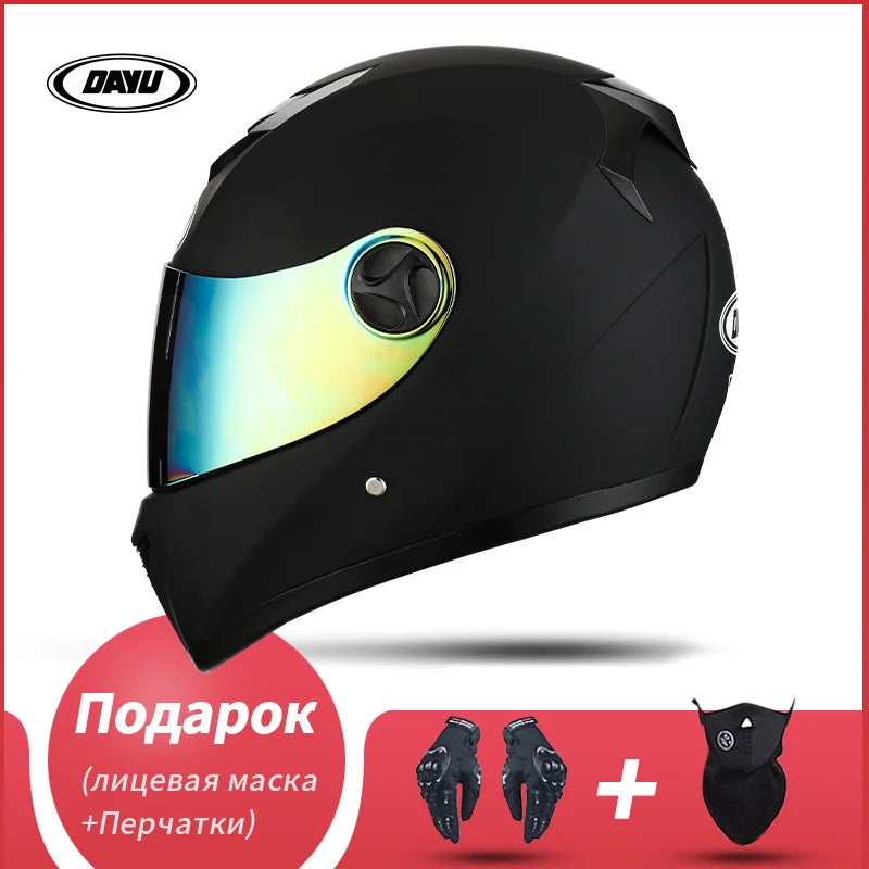 Motorbike Helmet  For Adults Motocross Helmets Casco Motorbike Helmet Full Face  Modular Dual Lens Double Visors
