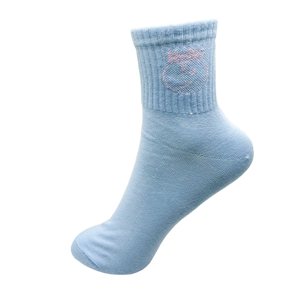 1/4 Pairs Woman Cotton Socks For Women Cotton Female Socks Set Woman Colorful Lady Socks Letter Printed Sock