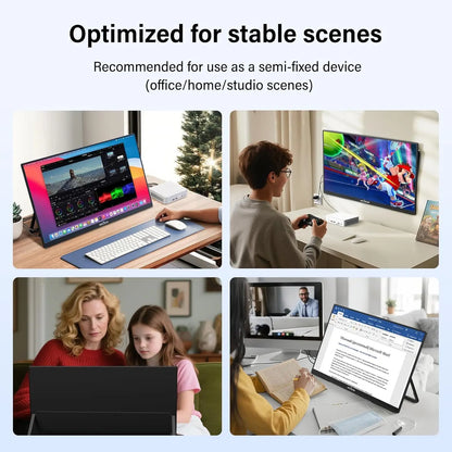 16" 4K Portable Monitor 3840x2400 16:10 UHD 1500:1 Contrast 100% DCI-P3 , External Second Screen for Laptop PC Phone PS5 Gaming