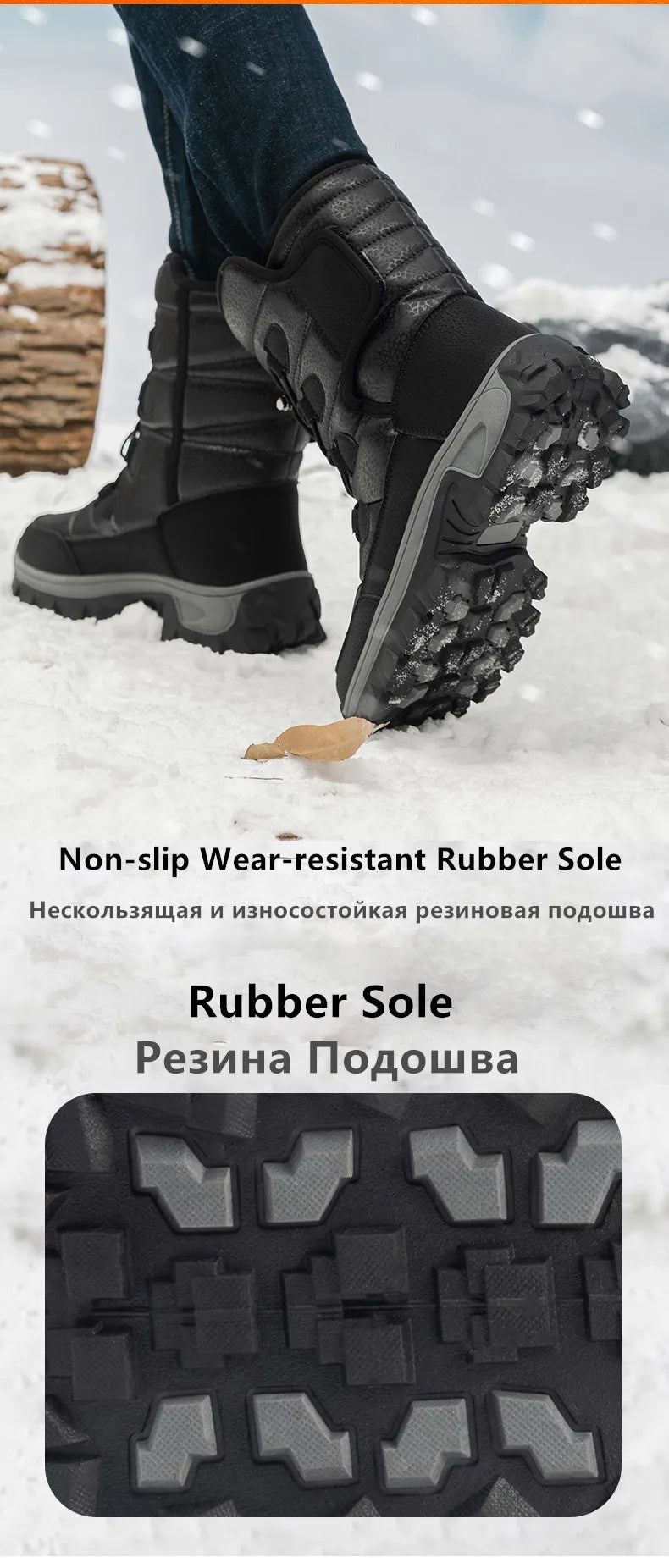 New Warm Plush Women's Snow Boots Fashion Outdoor Women Boots Platform Anti-Slip Hiking Boots Waterproof Winter Warm Ankle Boots