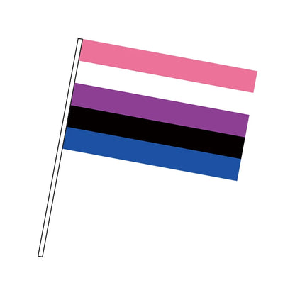 Hand Flag 100pcs 14x21cm Dream SMP Flag Gay Lesbian Homosexual Bisexual LGBT Pride Flag Customized Rainbow Hand Flag