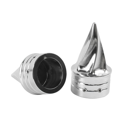 Motorcycle Front Twisted Axle Nut Covers Spike Axle Caps Fit For Harley Touring Sportster Dyna Street Glide Road King Road Glide