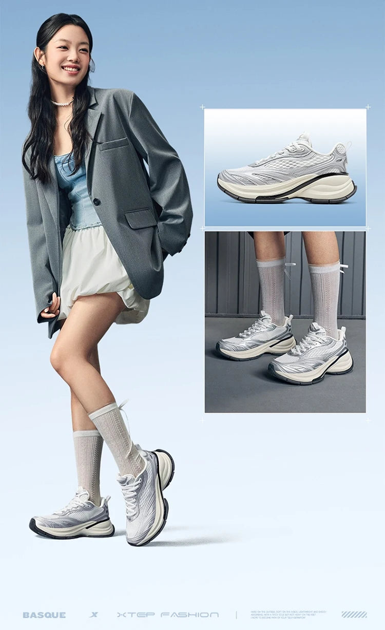 Xtep Basque 3 For Male Sneakers 2026 Spring Comfortable Retro Fashion Luxury Height-Increasing Sports Shoes 874219320001