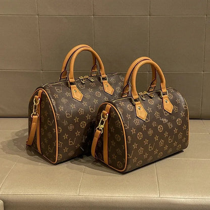 2024 Spring Summer New High-End Feelprinting Vintage Large Capacity Pillow Bag Fashionable Simple Commuting Crossbody Women's Ba