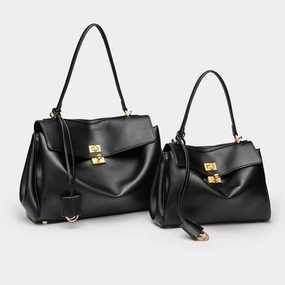 Luxury Brand Women Messenger Bags Soft Leather Brown Suede Hand Held Totes Gold Buckle Women Shoulder Bags Lady Trend Satchel