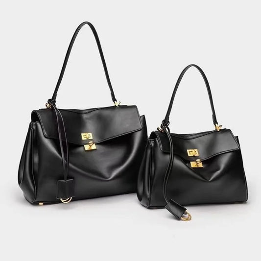 Luxury Brand Women Messenger Bags Soft Leather Brown Suede Hand Held Totes Gold Buckle Women Shoulder Bags Lady Trend Satchel