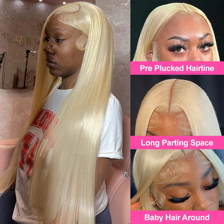 250 Density Human Hair Wigs Blonde 613 Lace Front Wigs 13x6 Straight Human Hair 13x4 Lace Frontal Wig Brazilian Hair Wigs for Women