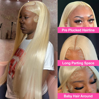 250 Density Human Hair Wigs Blonde 613 Lace Front Wigs 13x6 Straight Human Hair 13x4 Lace Frontal Wig Brazilian Hair Wigs for Women