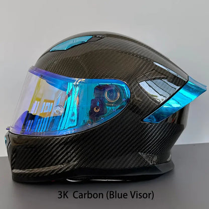 All-New Carbon Hybrid Retro High Quality Full Face Motorcycle Helmet Anti-Fog Visor Stabile Zero Glare Reduce Pressure Points