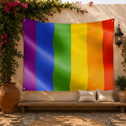L-LGBT Gay Rainbow Pride Flags Home Yard & Garden Decor Banner - Indoor Outdoor Wall Hanging Flag