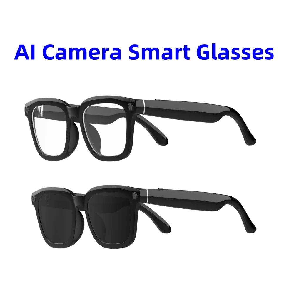 AI Smart Glasses Voice Assistant Translation 500W 1080P Camera Bluetooth Call Outdoor Sports Headsets Sunglasses For Men Women