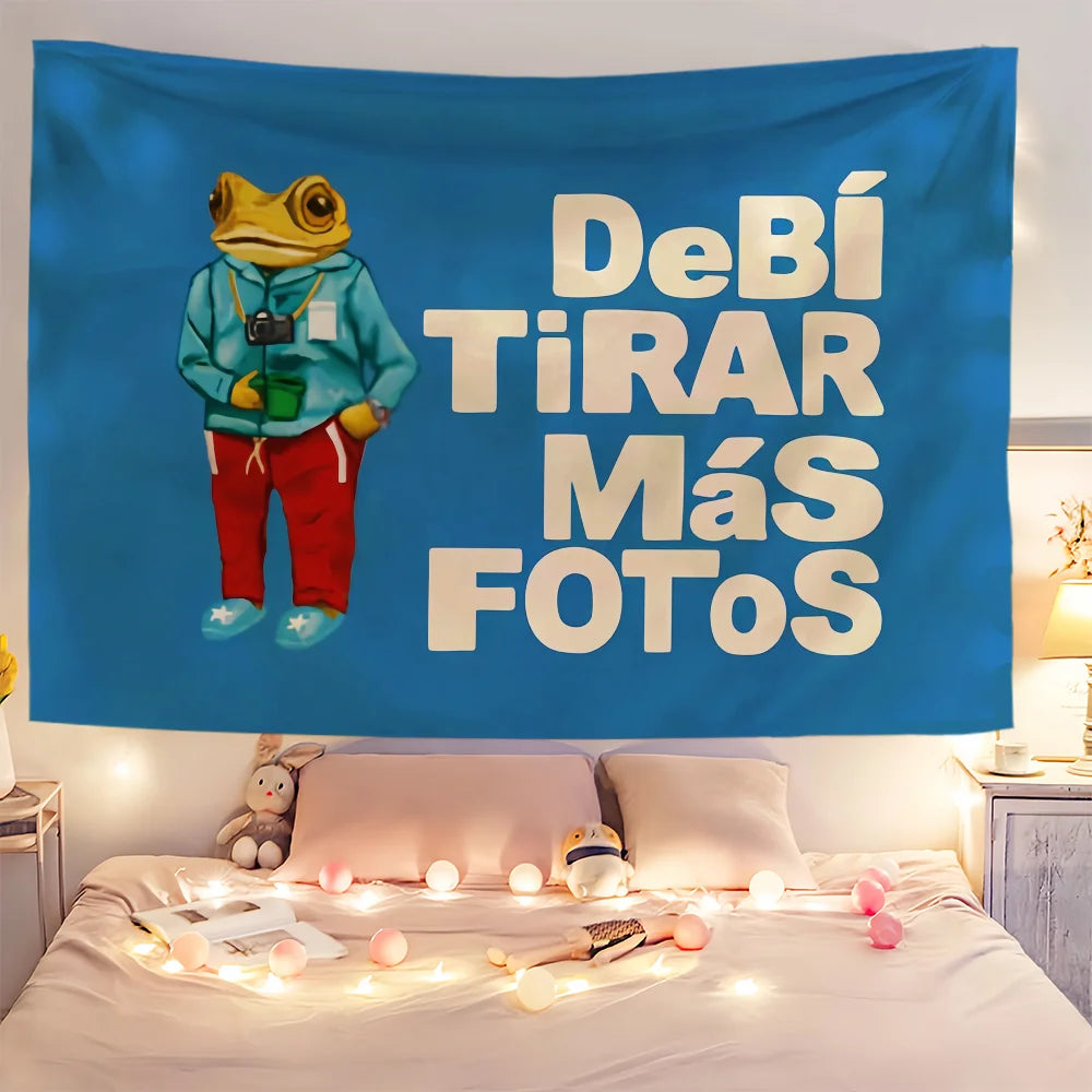 singer Bad b-Bunny DeBi TiRAR MaS FOToS d-dtmf flag Room Dorm Camping Party Art Style Garage Bar wall Picnic Decoration Banner