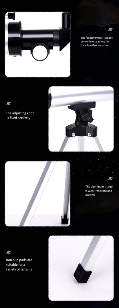 Professional Astronomical Telescope Zoom HD High-Power Tripod Space Star View Moon Binoculars Children Students Teaching Aids