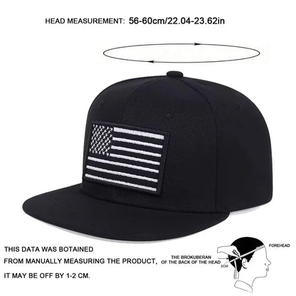Unisex American Flag Embroidery Hip-hop Hats Spring Autumn Outdoor Adjustable Casual Baseball Caps Sunscreen Hat Sports Cap