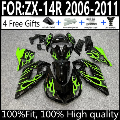 Kawasaki ZX-14R 06 07 08 09 10 11 ZX14R 2006-2011 Motorcycle Fairings Kit ABS Plastic Body Work Cowling Set Full Body