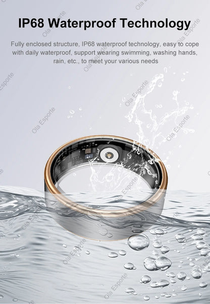 2025 Smart Ring Gesture Control Wireless Bluetooth Heart Rate Blood Pressure Monitor 5ATM Waterproof Health Smartring Men Women