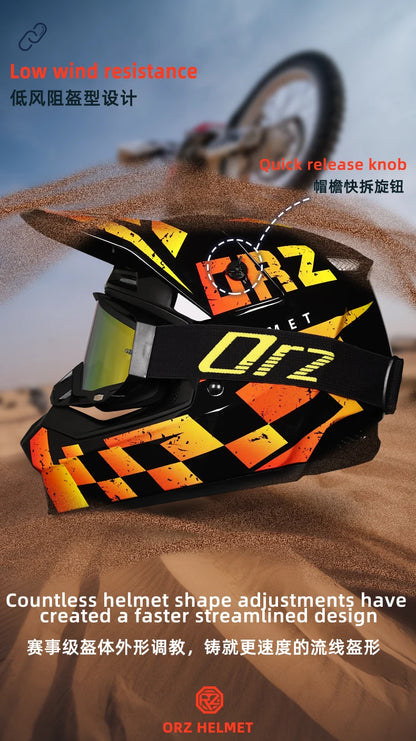 ORZ's new motorcycle off-road helmet, rally helmet, and mountain bike downhill helmet