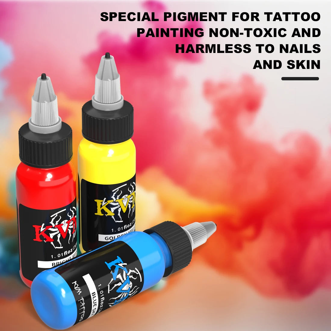 KVM 1oz (30ml) 7/14 Colors Professional Tattoo ink for Body Art Natural Plant Micro Pigment Permanent Tattoo Ink For Body Paint