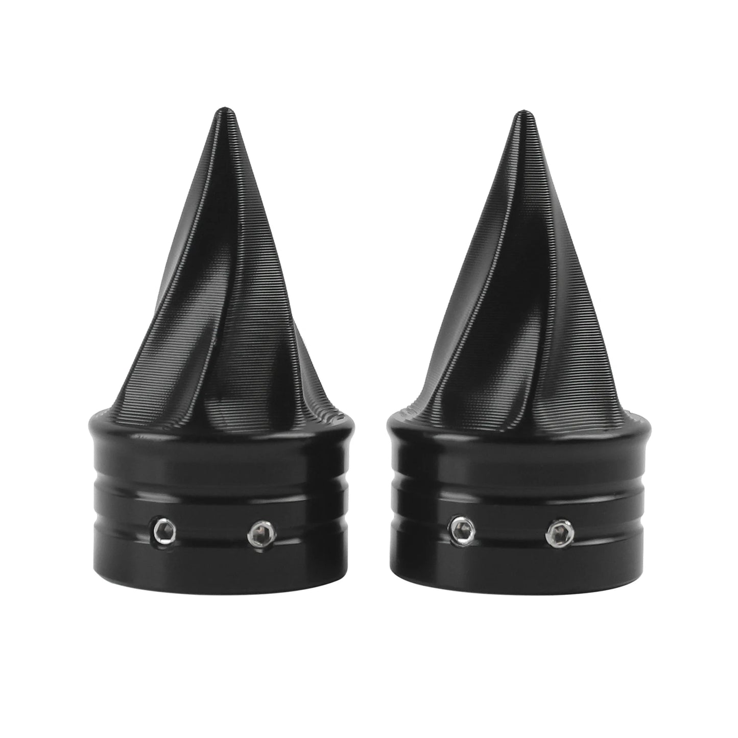 Motorcycle Front Twisted Axle Nut Covers Spike Axle Caps Fit For Harley Touring Sportster Dyna Street Glide Road King Road Glide