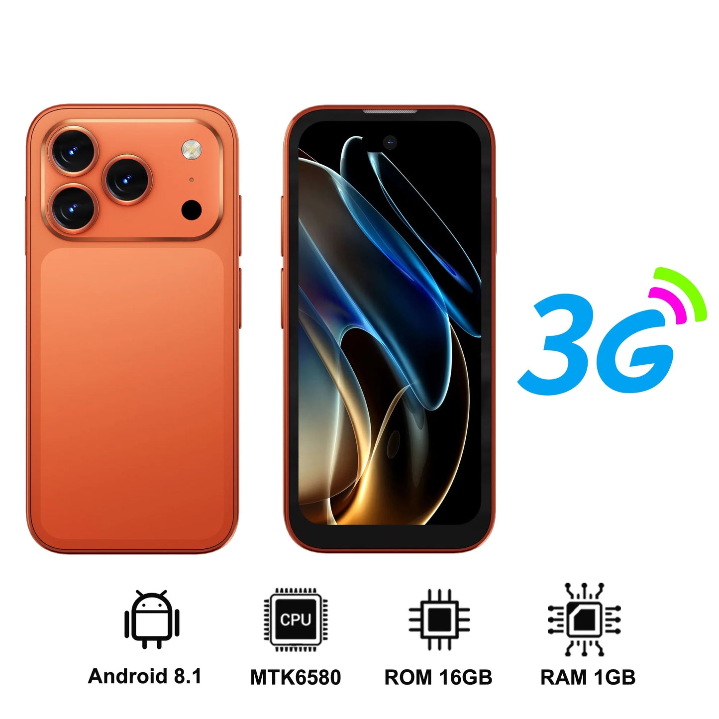 SERVO 17 PRO MAX mini Smartphone 3.75" Fullview Display 3G WCDMA Dual SIM Card GPS Face Unlock Android Small Smart Mobile Phones