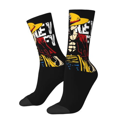Fashion Men's Socks Harajuku Tony Tony Choppers Sock Luffys Zoros Trafalgar Law Anime Women's Socks Spring Summer Autumn Winter