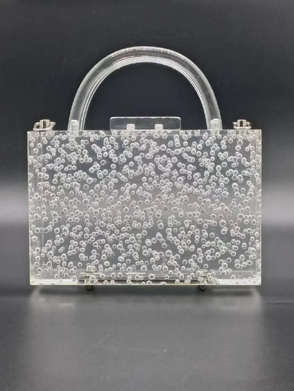 Acrylic Bubble Transparent Bag New Trendy Evening Clutch Handbag Designer Luxury Brand Bags Square Women's Shoulder Tote Wallet