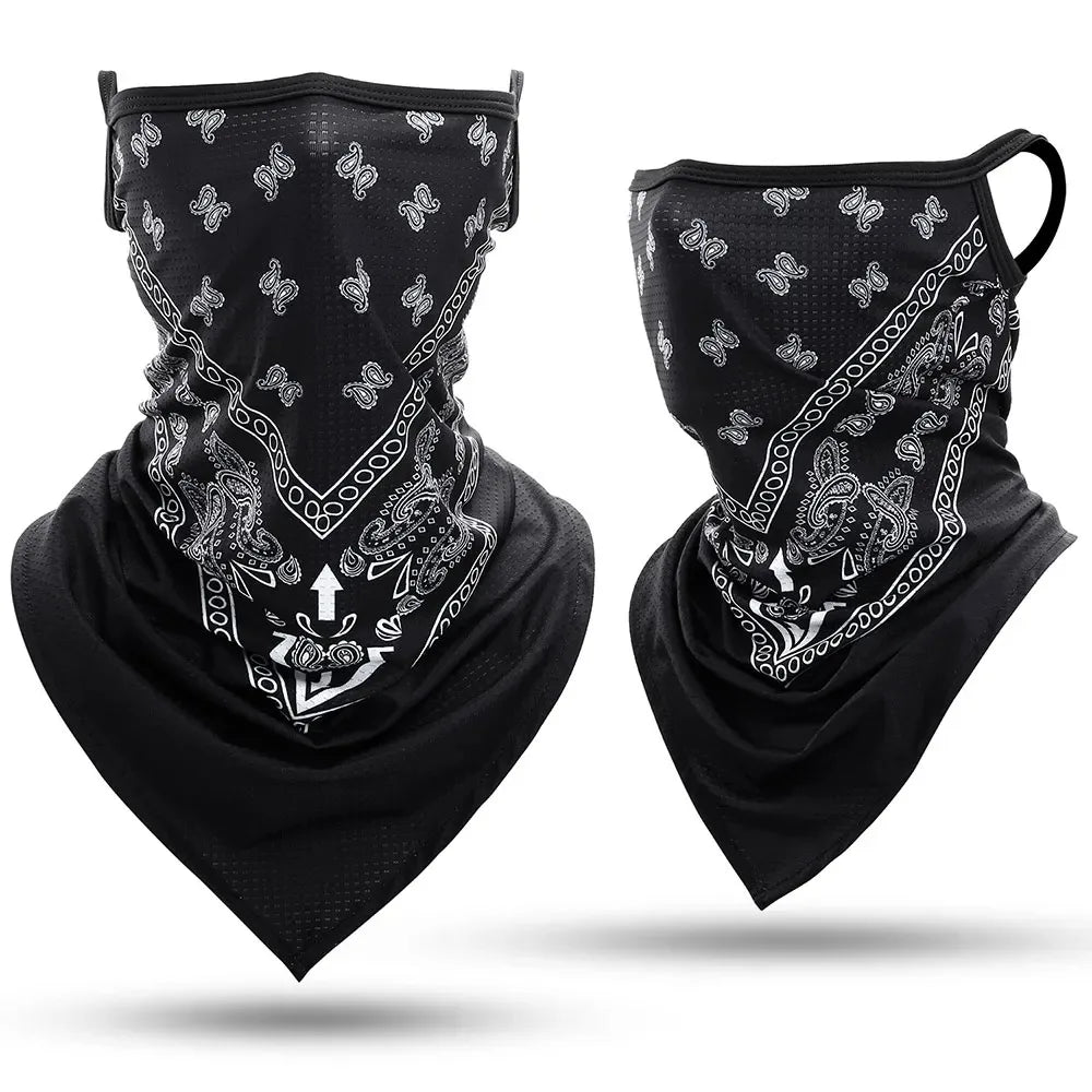 Summer Breathable Bandana Skull Printed Scarf Sun Protection Quick-drying Face Cover Reusable Mask Neck Gaiter Halloween Gift