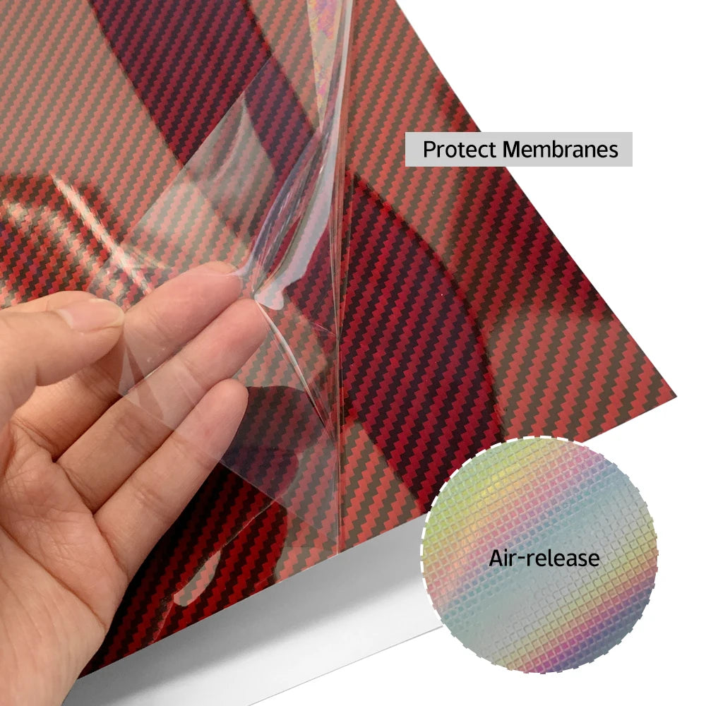 Carbon Fiber Vinyl Wrap Glossy Red Car Stickers Motorcycle Waterproof Vinyl Auto Tuning Self Adhesive Film for Cars Accessories