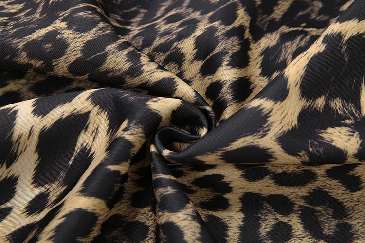 Kliou Leopard Print Trench Coat Woman Autumn Trend High Waist Bandage Cardigan Lapel Full Sleeve Street Fashion Style Clothing