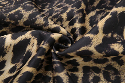 Kliou Leopard Print Trench Coat Woman Autumn Trend High Waist Bandage Cardigan Lapel Full Sleeve Street Fashion Style Clothing